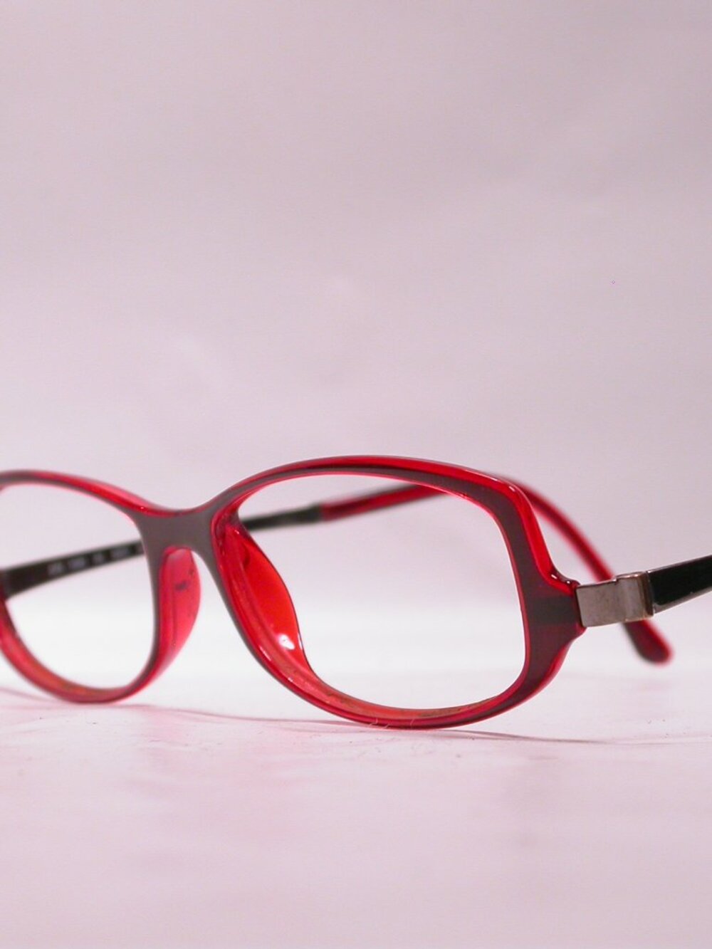 Silhouette Titan Flat Red Clear Light Weight Eyeglasses Made in Austria